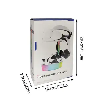 Магнитная зарядная док-станция База зарядного устройства для контроллера PSVR2 Аксессуары VR Подставка для геймпада с RGB-подсветкой Стеллаж для хранения очков 5