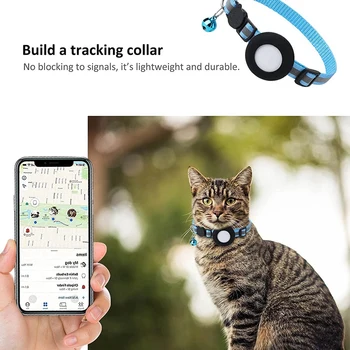  держатель ошейника для кошки, для держателя ошейника Air Tag Совместим с GPS-трекером Apple Airtag, чехол 4Pack черный 1
