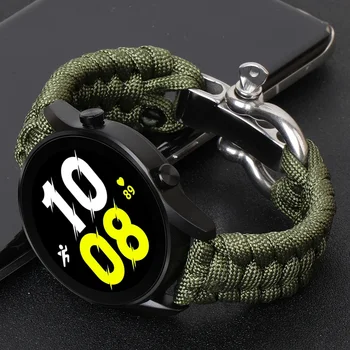 20 мм 22 мм Ремешок для Samsung Galaxy Watch 6 5 4 Pro Classic Active 2 Плетеный Solo Loop Браслет Correa Huawei Watch 4 GT 2 3 band