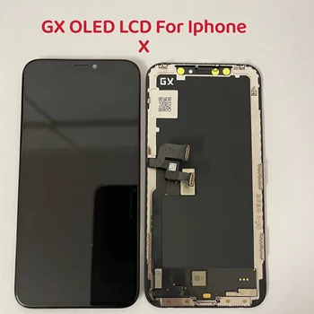  100% реальный ЖК-дисплей GX Amoled для IPhone X ЖК-дисплей с сенсорной панелью и рамой в сборе Жесткий экран Новая версия исправления для ЖК-дисплея IPHONE X