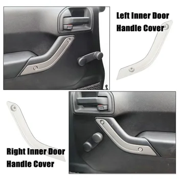 добавьте нотку элегантности с помощью серебристых вставок для ручек межкомнатной двери Накладка на крышку для Jeep Wrangler JK 2011 2018 4