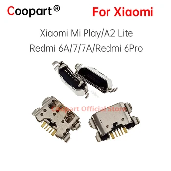 5-100 шт. USB Зарядное устройство Разъем Разъем Разъем Порта Для Xiaomi Mi Play / A2 Lite / Redmi 6A 7 7A / Redmi 6 Pro Разъем док-станции для зарядки