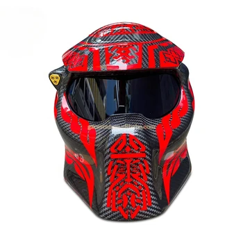  Full Face Real Carbon Fiber Мотоциклетный шлем Racing Black Carbon Protect Helmet Универсальные автомобильные аксессуары на заказ