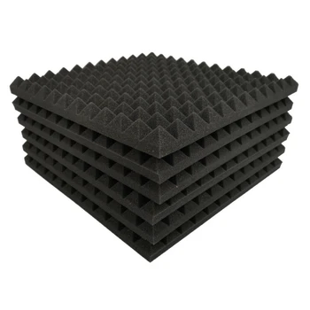 12 Упаковка пирамидальной формы Звукоизоляционная пеноизоляционная панель для обработки звука для изоляции эха басов 0