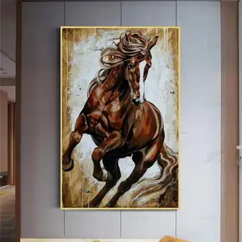 Арабский Исламский Конь Искусство Живопись Настенный Декор Исламская Цитата Плакат и Печатный Холст Живопись Украшение Дома