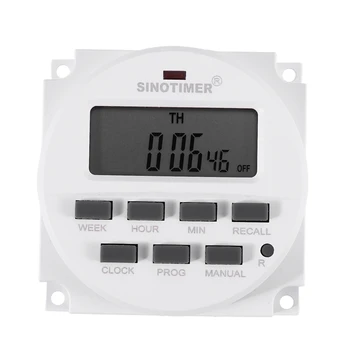 Sinotimer Tm618H-2 220 В переменного тока Цифровое реле времени Выходное напряжение 220 В 7-дневный еженедельный программируемый таймер для освещения