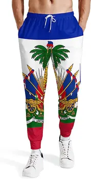 2023 Эмблема страны Флаг Карибское море Остров Гаити Ретро Мужчины / Женщины 3D-печатная летняя уличная одежда Повседневные модные брюки 1