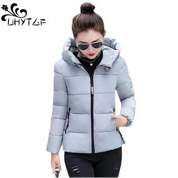 Женские зимние парки с капюшоном, толстое теплое короткое пальто, женское тонкое пуховое хлопковое пальто, корейская повседневная верхняя одежда, женская одежда 2818