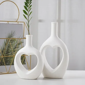 INS Стиль Творческая любовь Керамическая ваза Украшение Домашние ремесла
