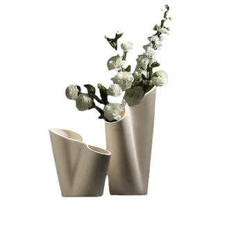 YY Ниша Керамическая ваза Украшение Пара высококачественных цветочных композиций для гостиной Сухоцветы