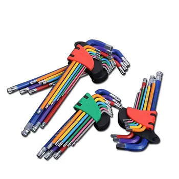 Набор шестигранных ключей L Набор гаечных ключей для шестигранного винта 9 шт. Набор шестигранных ключей с длинной рукой от 1,5 мм до 10 мм Шестигранный ключ Ручные инструменты для ремонта велосипедов