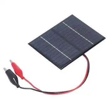 Солнечная панель 1,5 Вт 12 В Поликремний Высокоэффективный выход Портативная легкая солнечная панель DIY