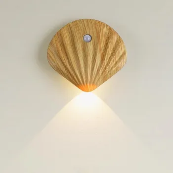  интеллектуальный светодиодный перезаряжаемый настенный светильник, ночник с автоматическим датчиком тела, внутренняя лампа с магнитным всасыванием для гардероба, шкафа