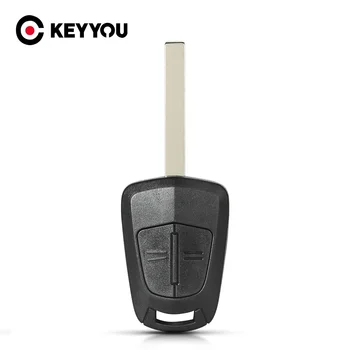 KEYYOU 2 кнопки Замена Дистанционный чехол для ключей от автомобиля Fob для Opel Corsa Astra H Corsa D Zafira B Meriva