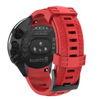 24 мм силиконовый сменный ремешок для часов Suunto 9 Спортивные дышащие ремешки Браслет для часов Браслет для Suunto 9 Baro Wristband Correa 3