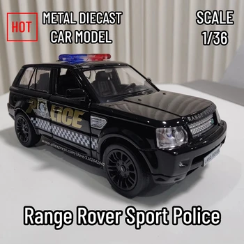 1:36 Range Rover Sport Полицейский автомобиль Модель Реплика Масштаб Металл Миниатюрное Искусство Домашний Декор Образ Жизни Рождественский Детский Подарок Коллекция игрушек