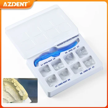 AZDENT Инструменты для пломбирования зубов Набор эстетической печати для жевательных зубов 1 инструмент и 16 зубов