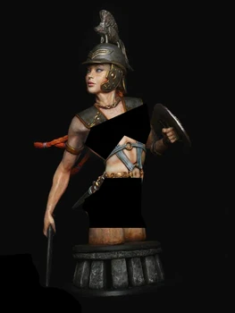 В разобранном виде 1/9 древняя женщина-воин с бюстом меча Миниатюрные модели фигурок из смолы Неокрашенные