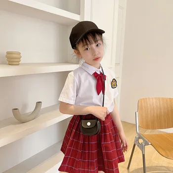 Модные детские сумки Корейские девочки Ниша Сумка-мессенджер Ретро Портативная седельная сумка Детская сумка Детская сумка через плечо Аксессуары 1